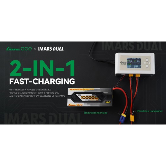 Wholesale GENS Dual Channel Smart Charger AC200W DC600W High Power Balanced Fast Charge IMARS DUAL